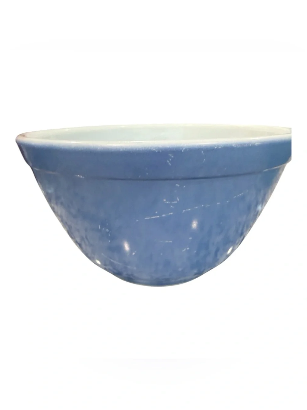 3 Vintage Pyrex 401 Mixing Bowls 1 1/2 PINT -blue, Turquoise & snowflake garland